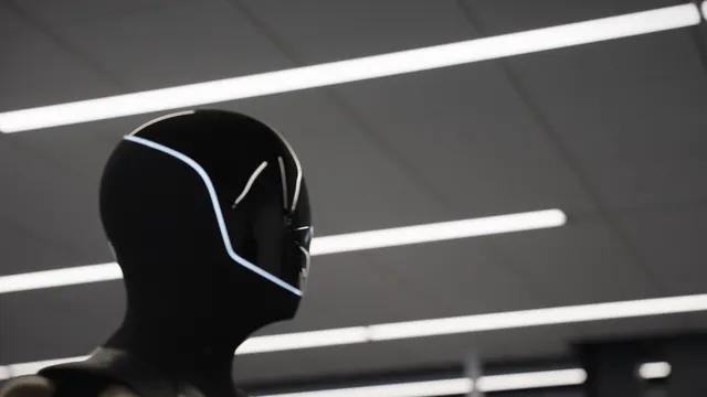 The head of an Optimus unit, side on